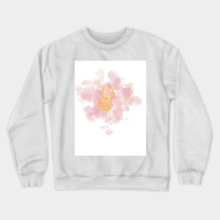 Geometric fox with watercolor splatters Crewneck Sweatshirt